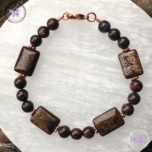 Bronzite & Copper Bracelet